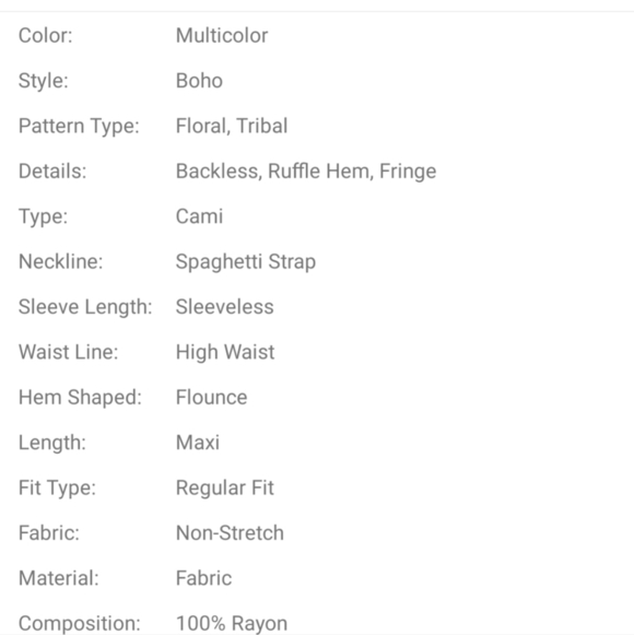 MULTICOLOR BOHEMIAN MAXI WESTERN/GYPSY … - Picture 8 of 10